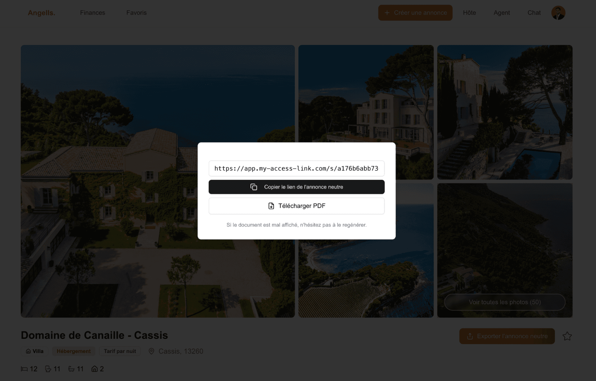Exportez chaque annonce en votre nom