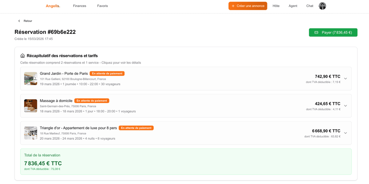 Exportez des factures et liens de paiement (carte et virement) en votre nom